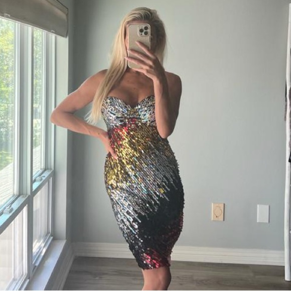 Jovani Sequined Dress NWT Size 2 - Picture 1 of 10